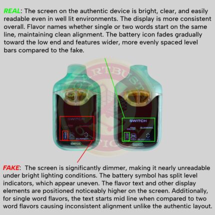 Real and fake boutiq switch